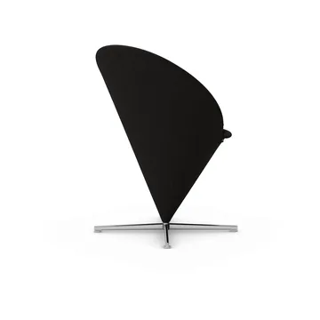 Cone Chair stol - Cento truffle/black-rustfritt stål - Vitra