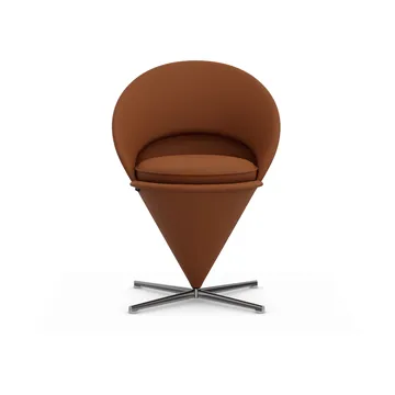 Cone Chair stol - Leather premium F cognac-rustfritt stål - Vitra