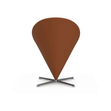 Cone Chair stol - Leather premium F cognac-rustfritt stål - Vitra