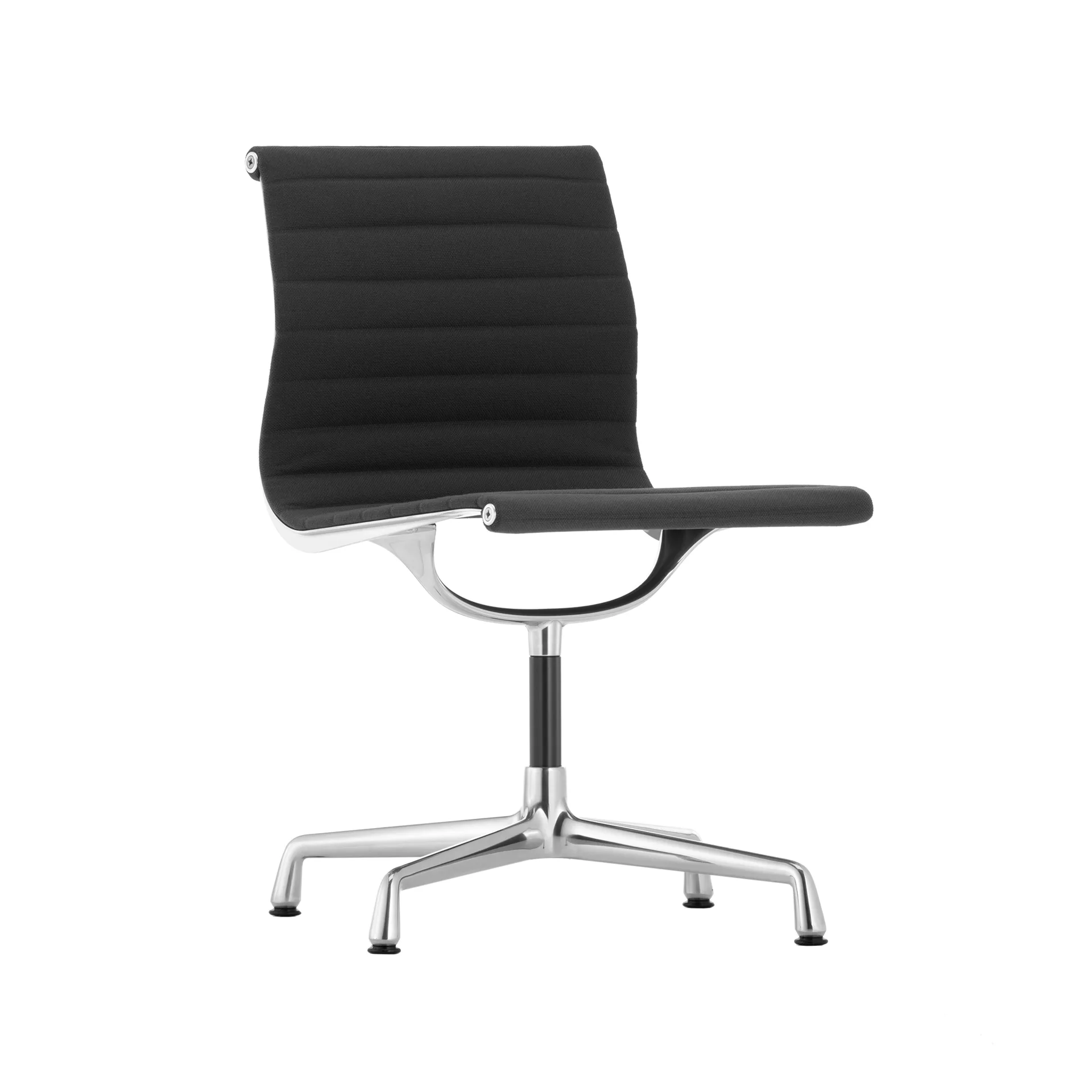 EA 101 stol polert aluminium, Hopsak 66 nero Vitra