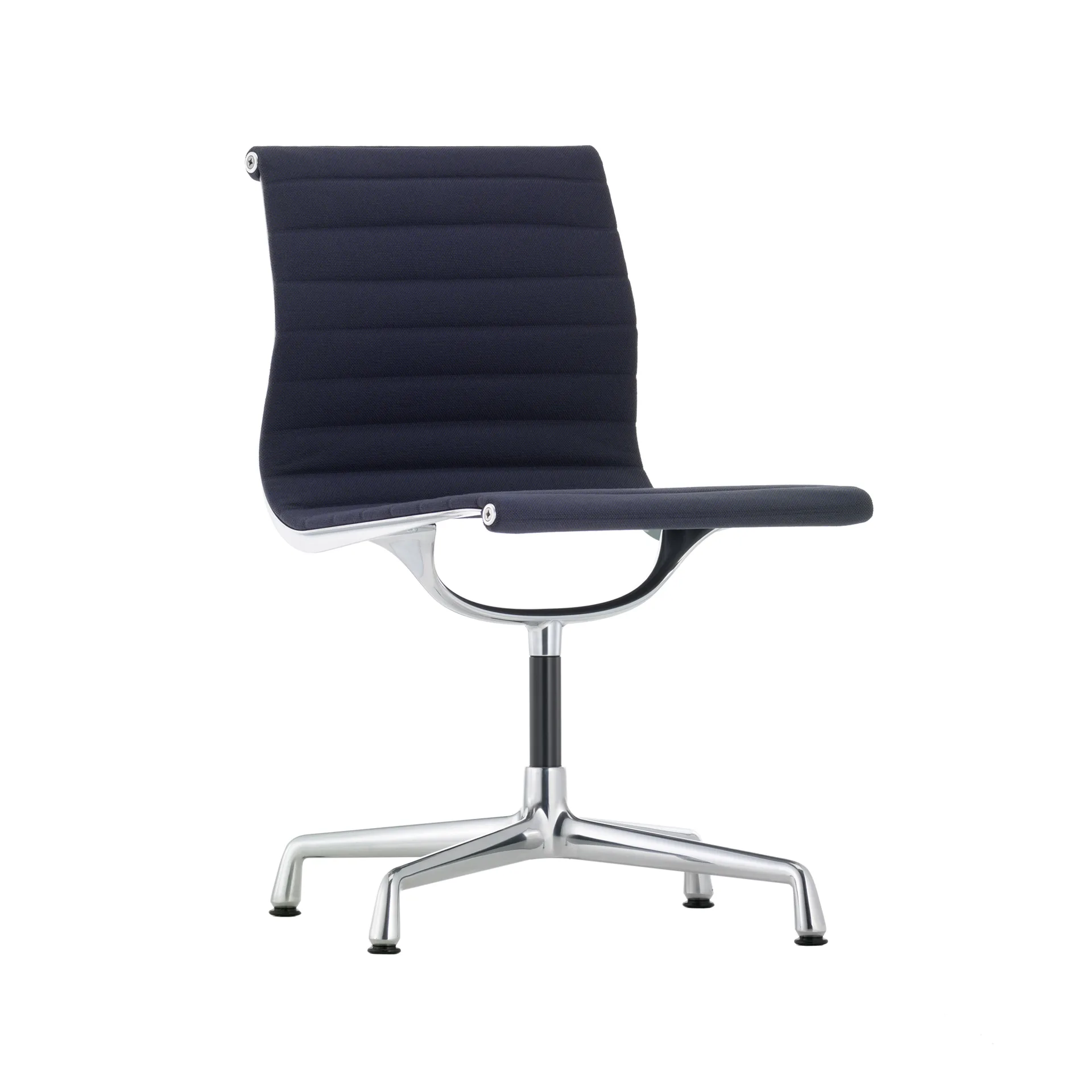 EA 101 stol polert aluminium, Hopsak 75 dark blue-Moor brown Vitra