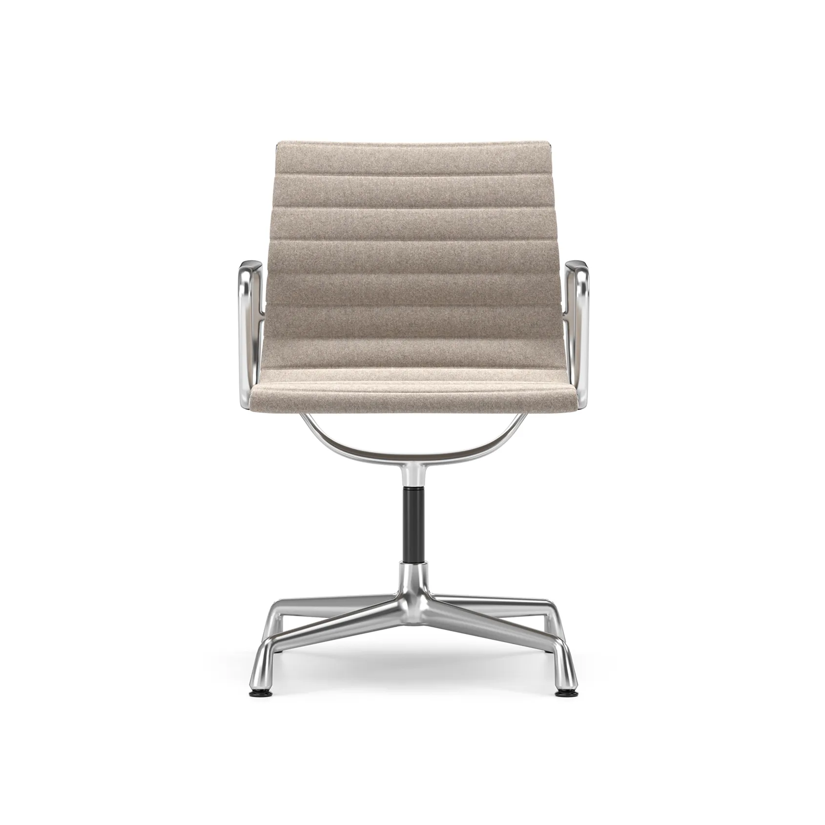 EA 103 stol med armlene polert kromstativ, Fossil (filttasser) Vitra