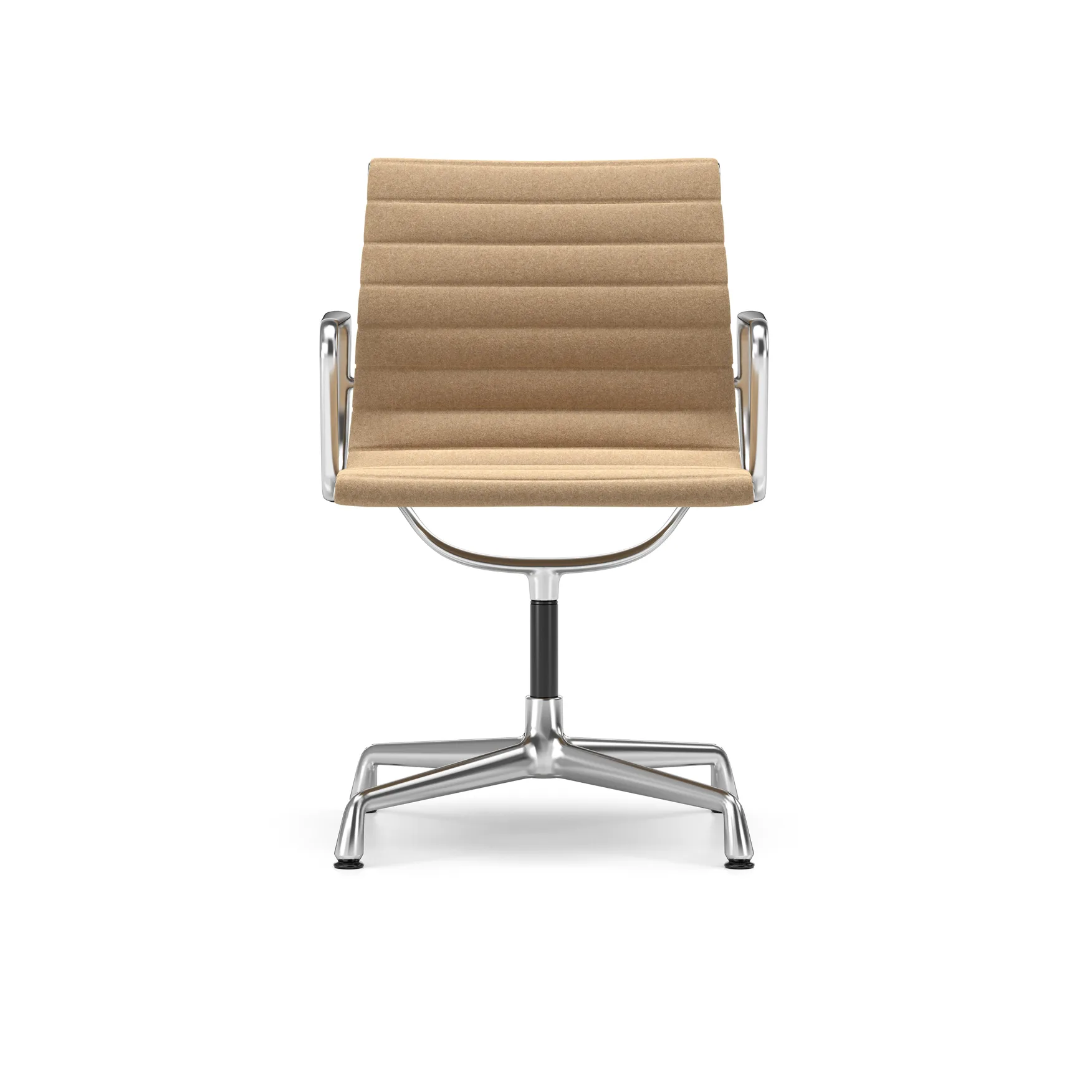 EA 103 stol med armlene polert kromstativ, Papyrus (filttøfler) Vitra