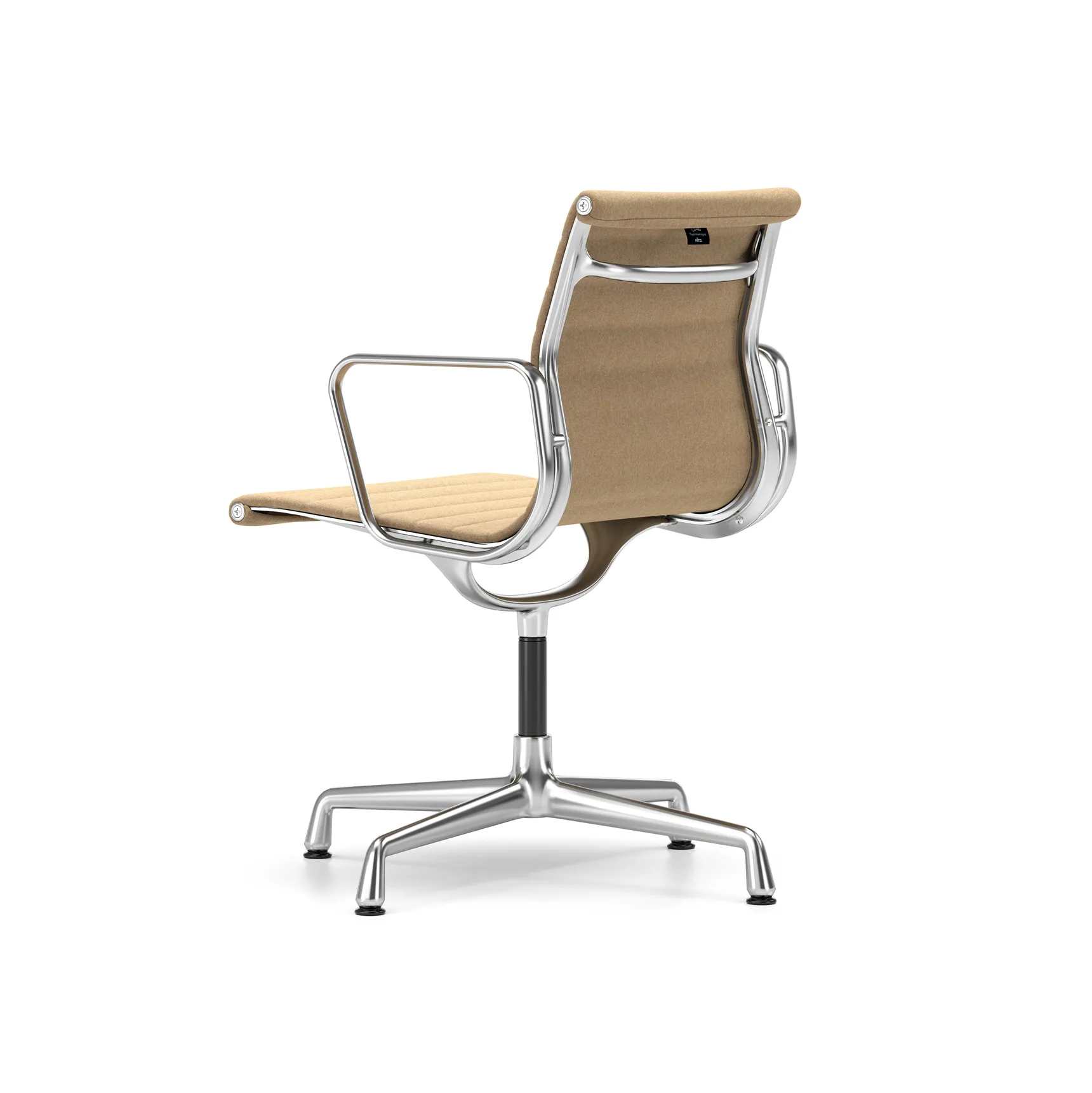 EA 103 stol med armlene polert kromstativ, Papyrus (filttøfler) Vitra