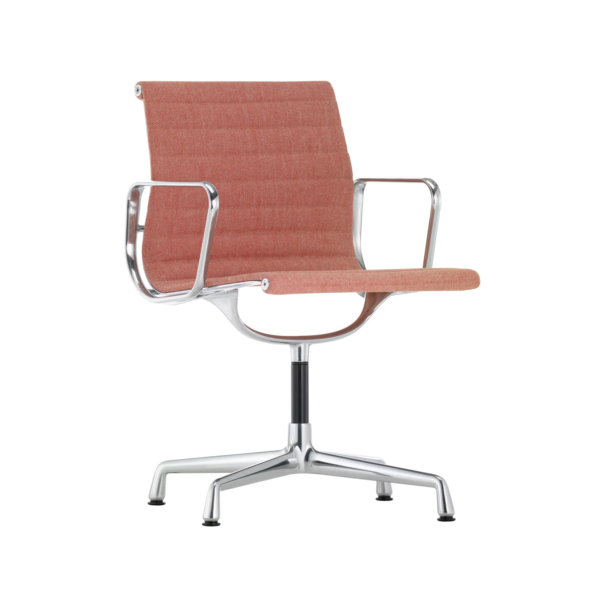 EA 104 armlenestol, Hopsak 67 poppy red-ivory-polert aluminium Vitra