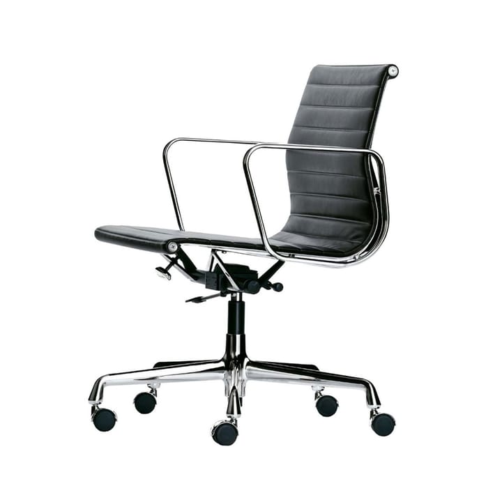 EA 117 kontorstol Leather Premium F L50 - Premium F 66 nero-krom - Vitra