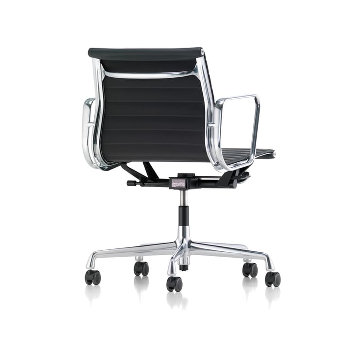 EA 117 kontorstol lær L20, 66 nero-polert aluminium Vitra