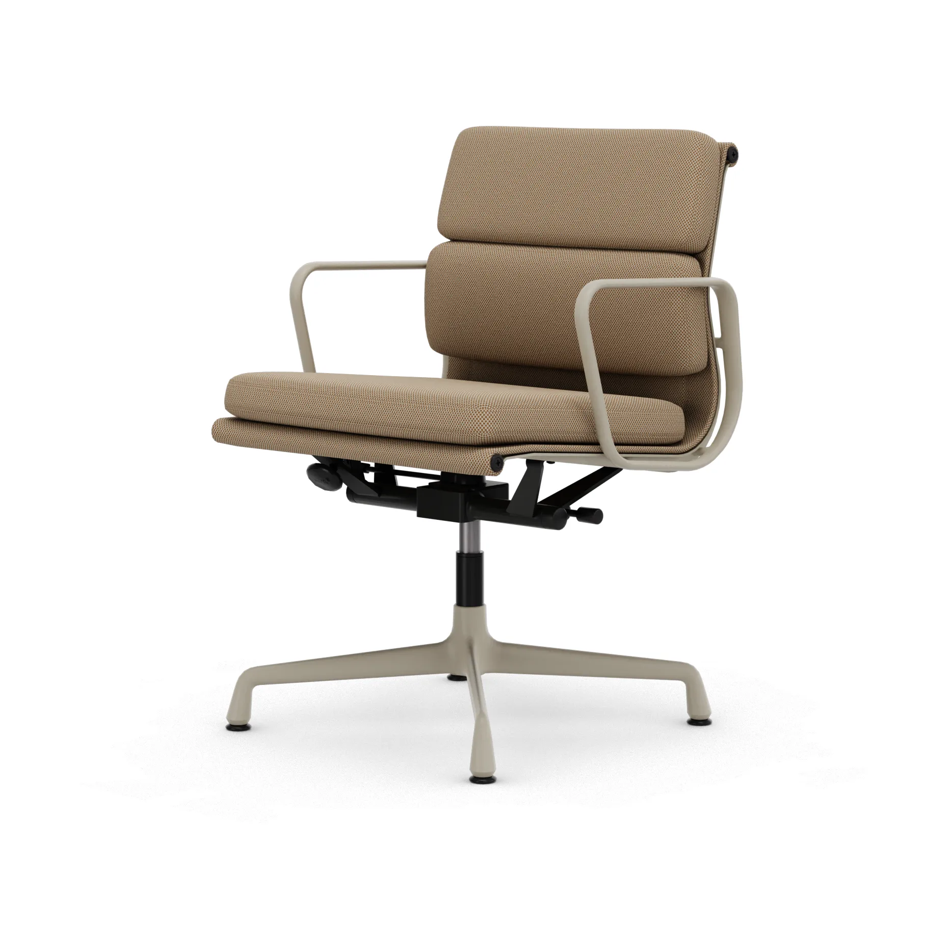 EA 231 Soft Pad Chair kontorstol filt glidere, 13 papyrus-37 chalk powder coated Vitra