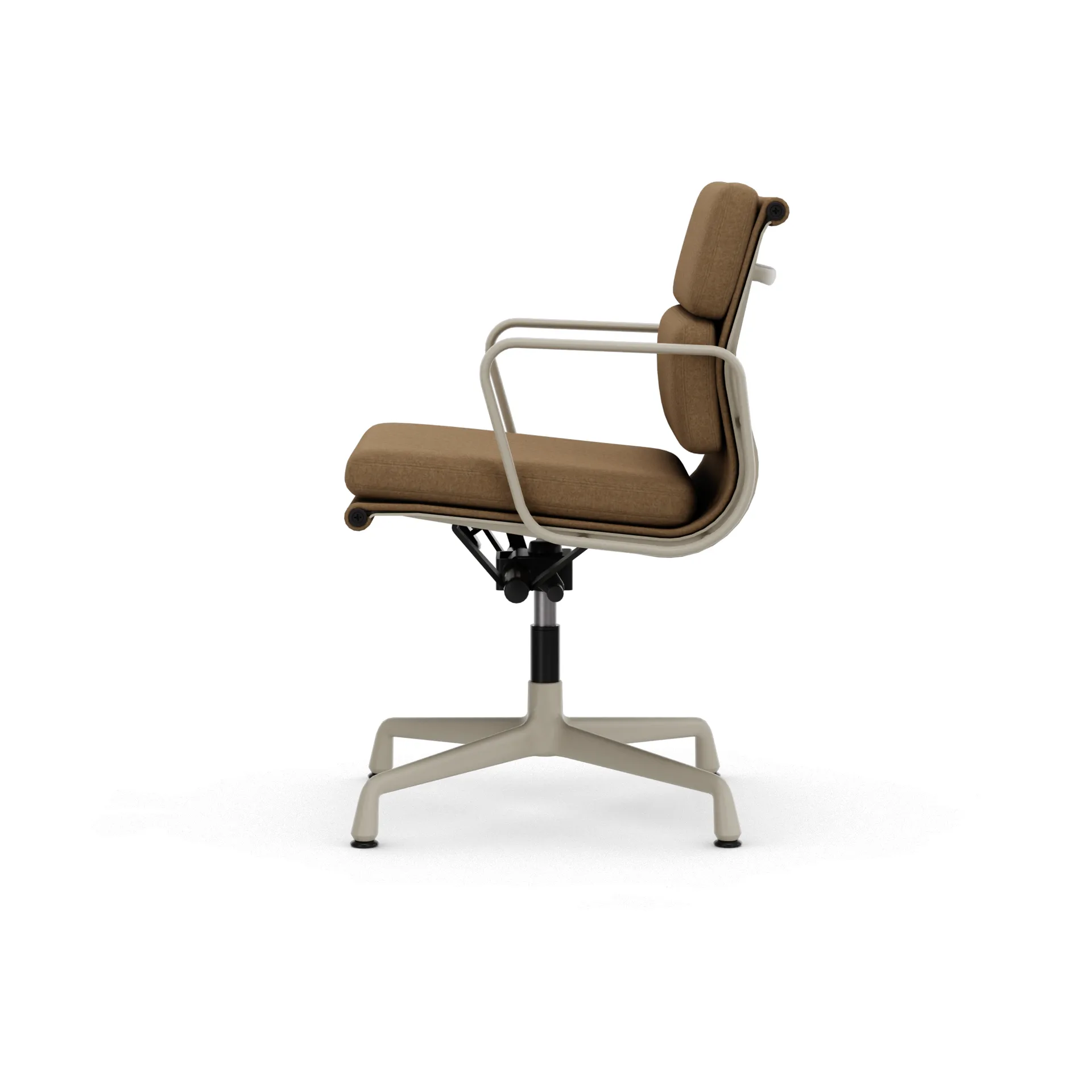 EA 231 Soft Pad Chair kontorstol filt glidere, 13 papyrus-37 chalk powder coated Vitra