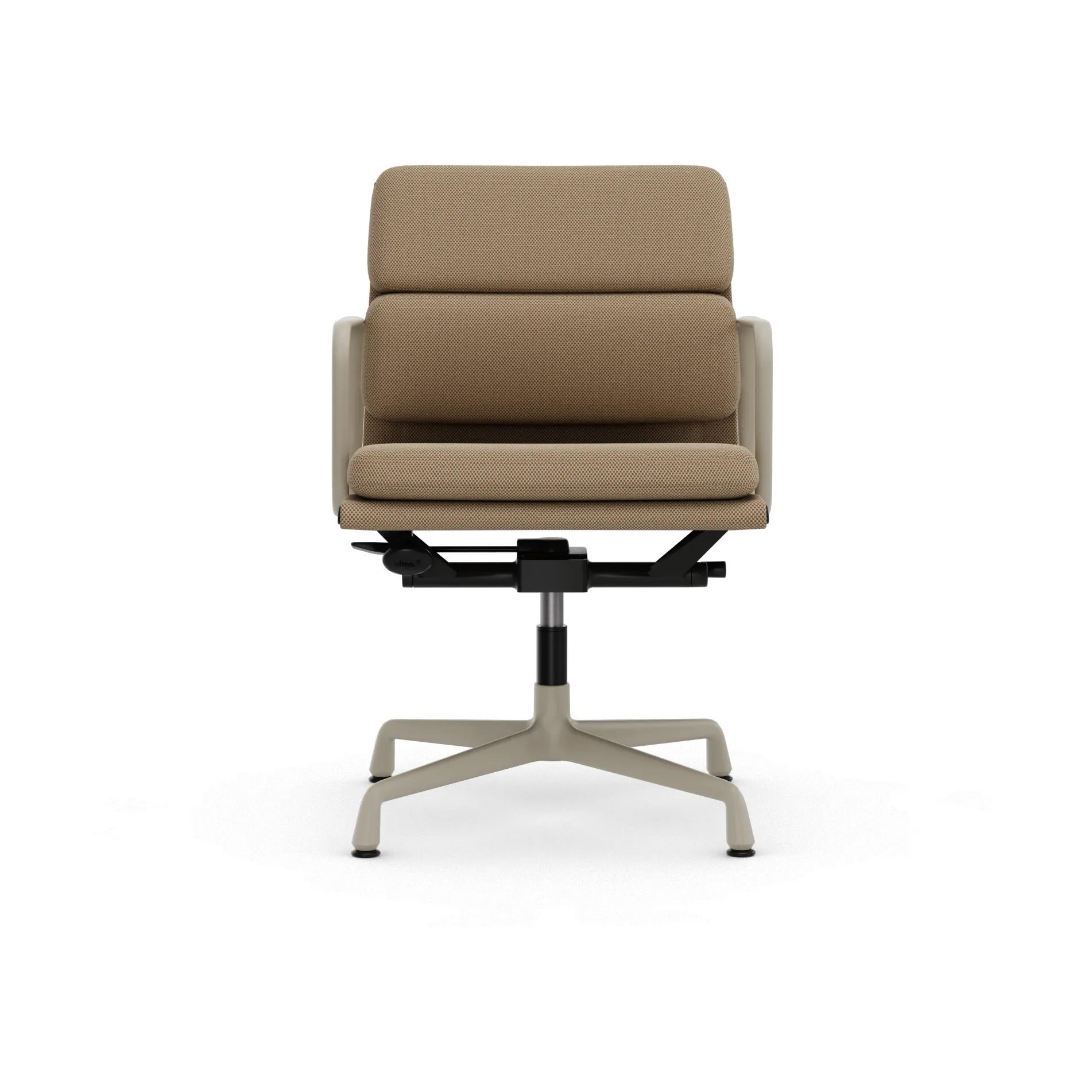 EA 231 Soft Pad Chair kontorstol filt glidere, 13 papyrus-37 chalk powder coated Vitra