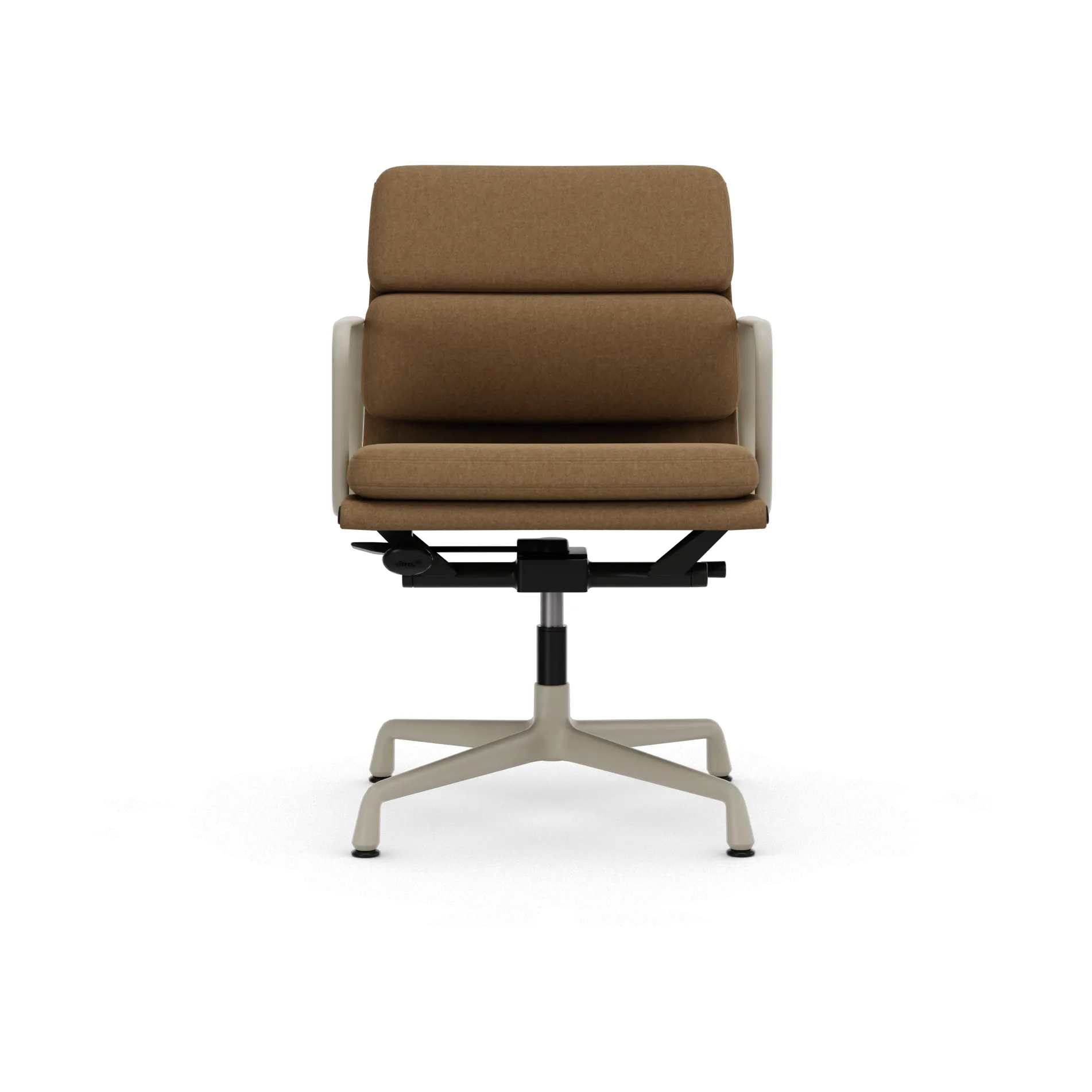 EA 231 Soft Pad Chair kontorstol filt glidere, 13 papyrus-37 chalk powder coated Vitra
