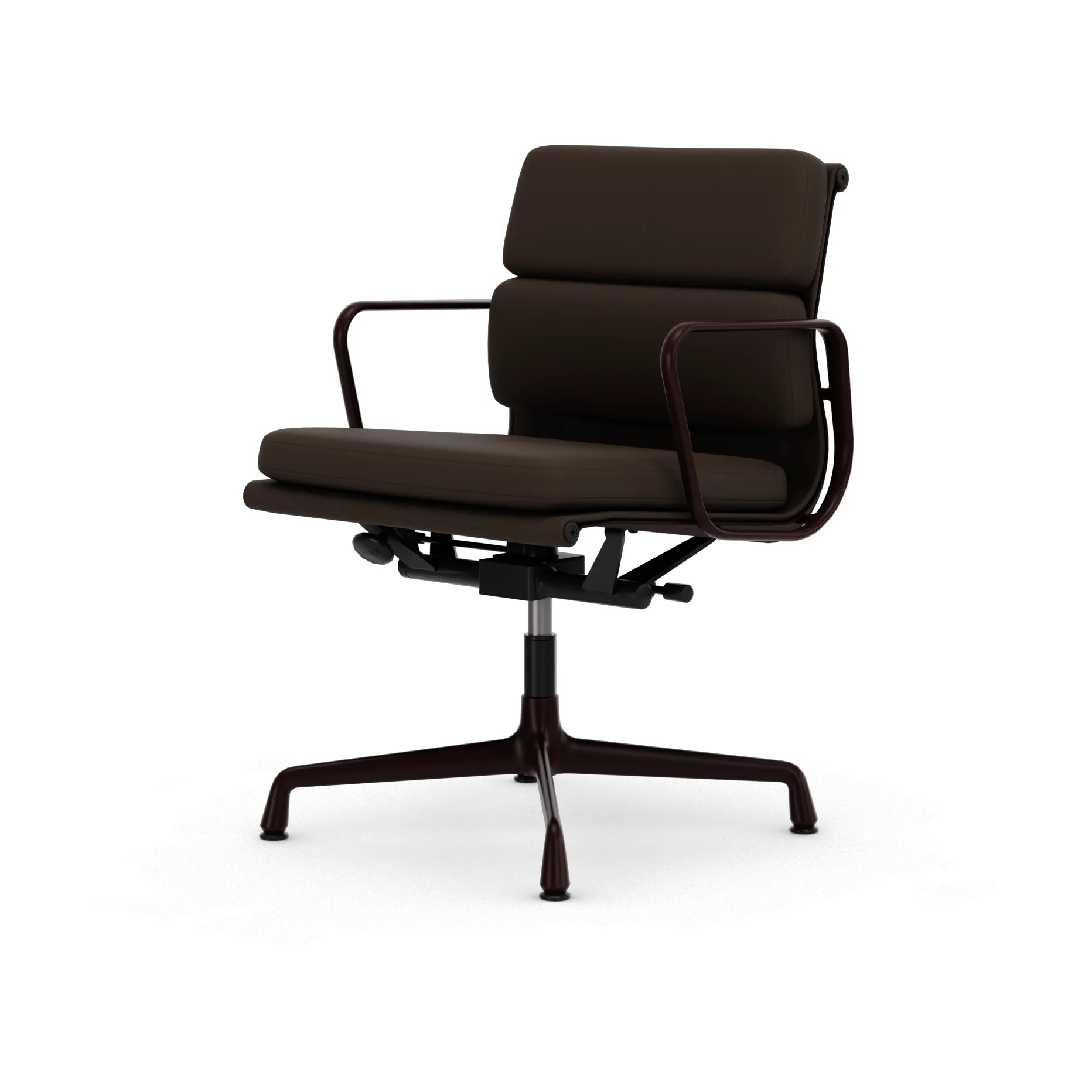EA 231 Soft Pad Chair kontorstol filt glidere, 19 Chestnut-60 dark bordeaux powder coated Vitra