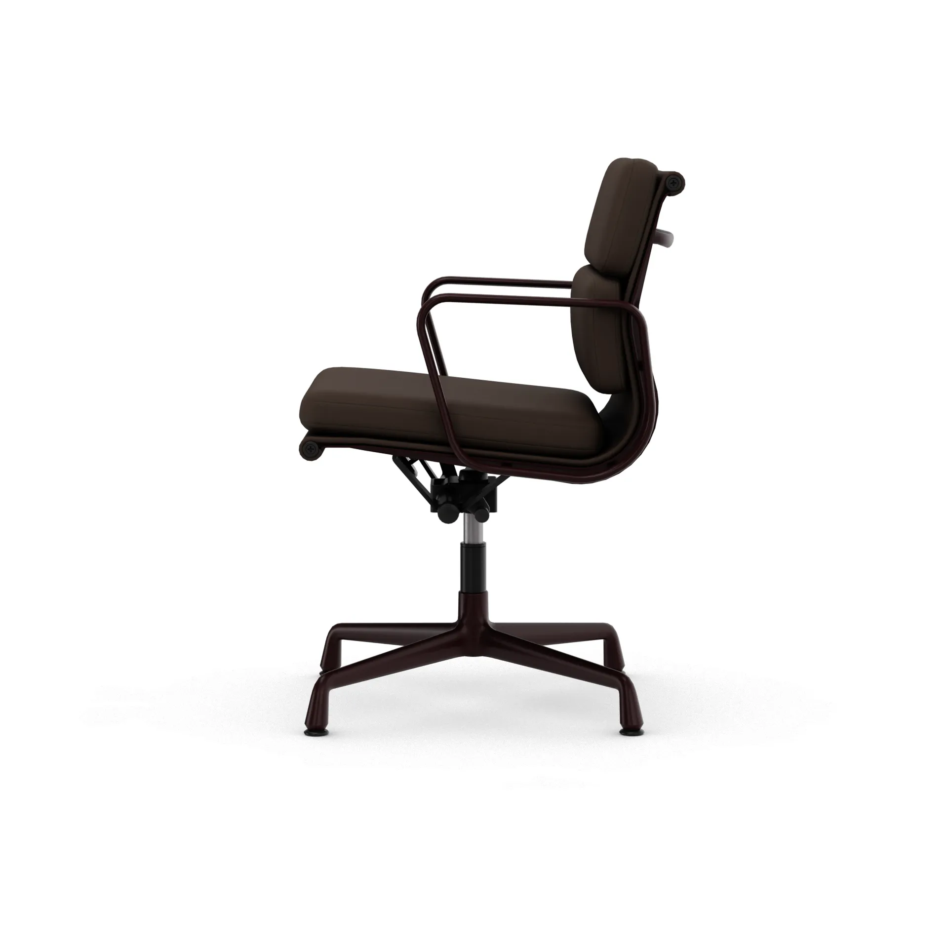 EA 231 Soft Pad Chair kontorstol filt glidere, 19 Chestnut-60 dark bordeaux powder coated Vitra