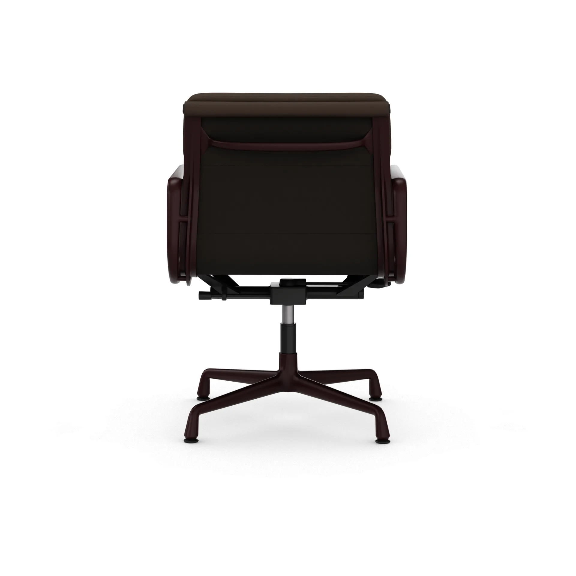EA 231 Soft Pad Chair kontorstol filt glidere, 19 Chestnut-60 dark bordeaux powder coated Vitra