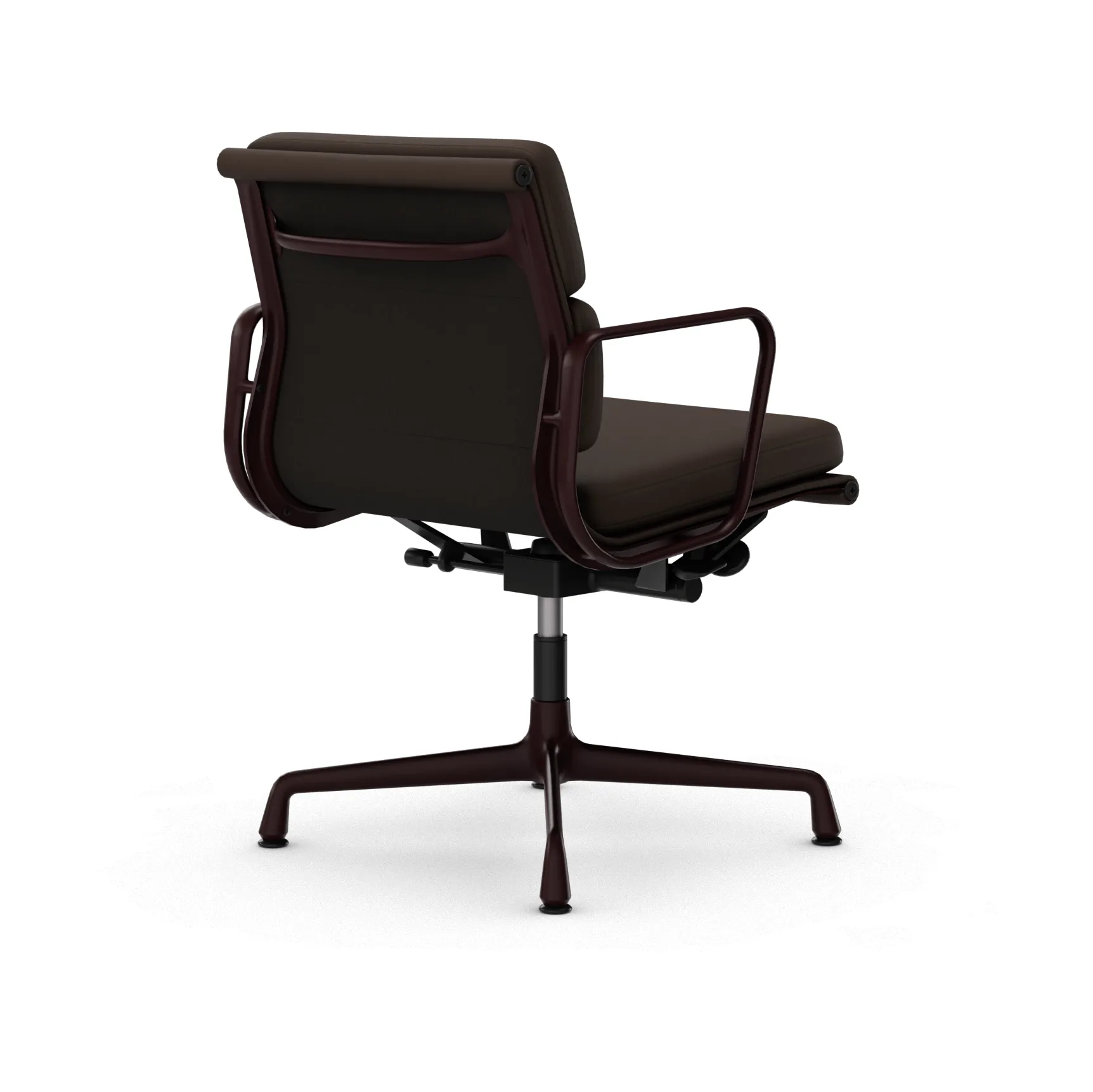 EA 231 Soft Pad Chair kontorstol filt glidere, 19 Chestnut-60 dark bordeaux powder coated Vitra