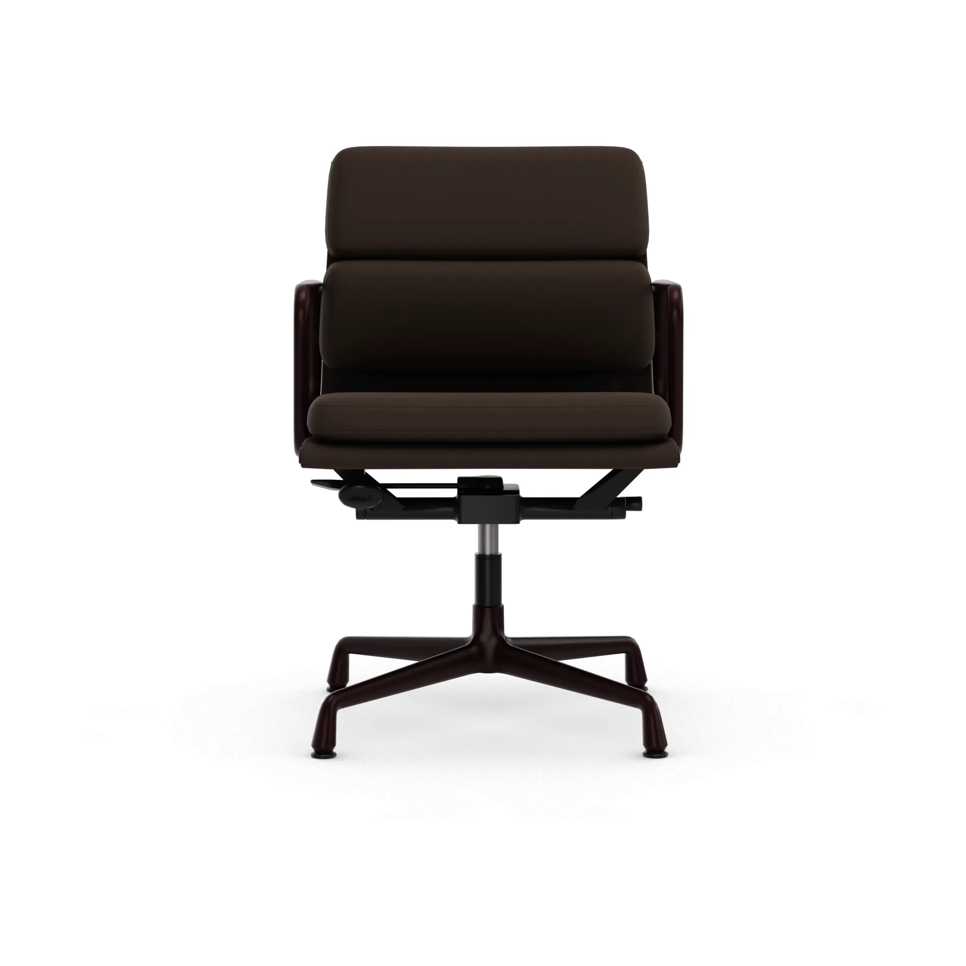 EA 231 Soft Pad Chair kontorstol filt glidere, 19 Chestnut-60 dark bordeaux powder coated Vitra