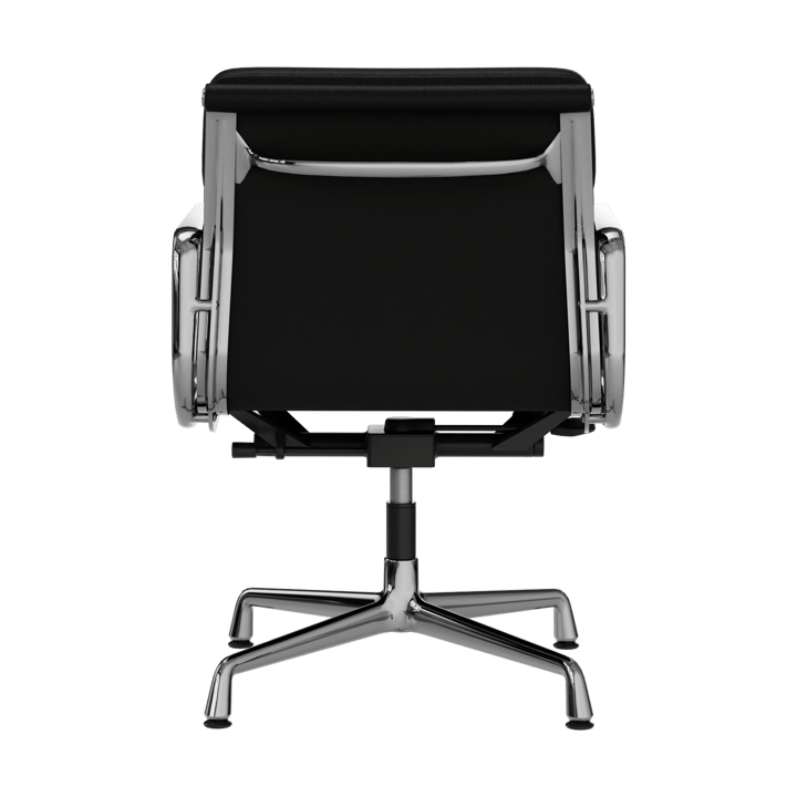 EA 231 Soft Pad Chair kontorstol filt glidere, 66 nero leather L20-krom Vitra