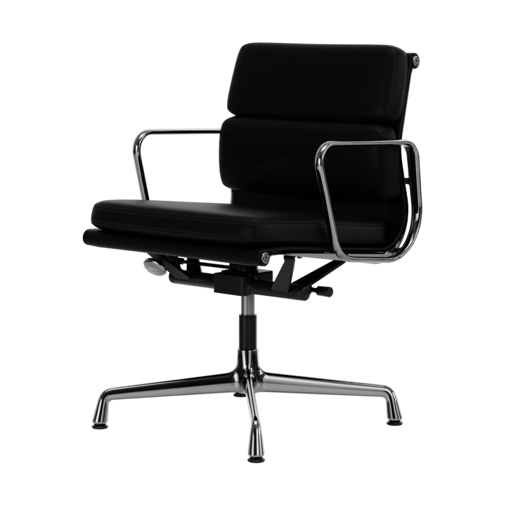 EA 231 Soft Pad Chair kontorstol filt glidere - 66 nero leather L20-polished - Vitra
