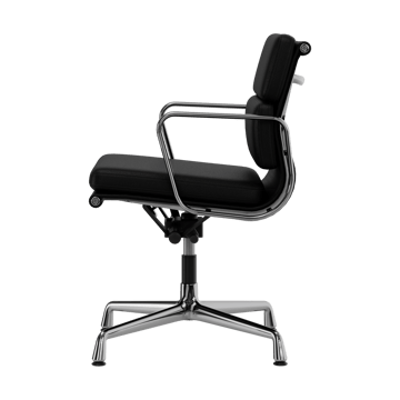 EA 231 Soft Pad Chair kontorstol filt glidere - 66 nero leather L20-polished - Vitra