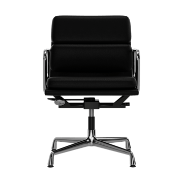 EA 231 Soft Pad Chair kontorstol filt glidere - 66 nero leather L20-polished - Vitra