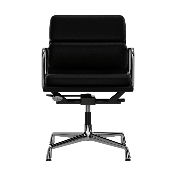 EA 231 Soft Pad Chair kontorstol filt glidere, 66 nero leather L20-polished Vitra