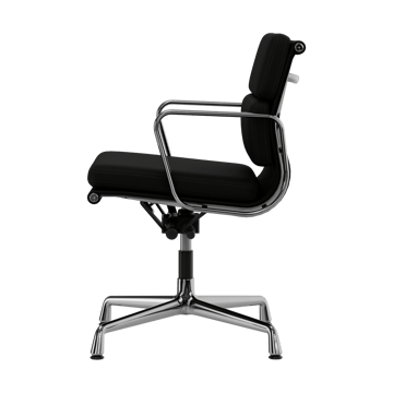 EA 231 Soft Pad Chair kontorstol filt glidere - 66 nero leather L50-krom - Vitra