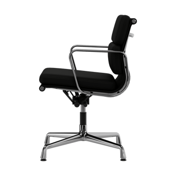 EA 231 Soft Pad Chair kontorstol filt glidere - 66 nero leather L50-polished - Vitra