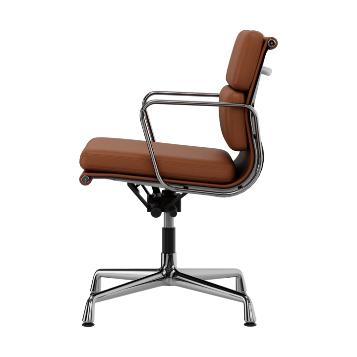 EA 231 Soft Pad Chair kontorstol filt glidere, 97 cognac leather L20-chrome Vitra