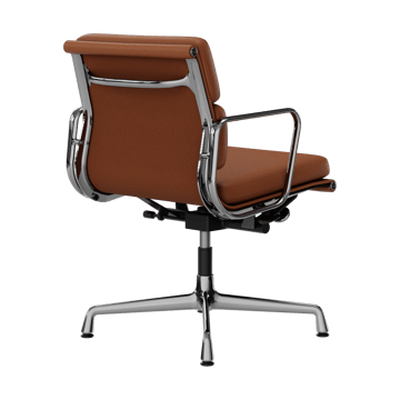 EA 231 Soft Pad Chair kontorstol filt glidere - 97 cognac leather L20-chrome - Vitra