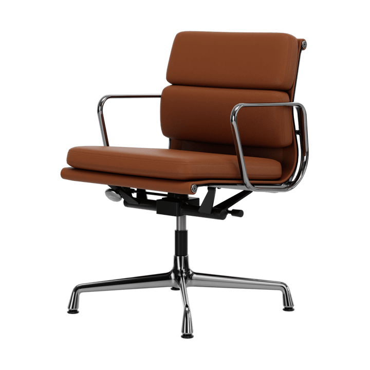 EA 231 Soft Pad Chair kontorstol filt glidere - 97 cognac leather L20-polished - Vitra