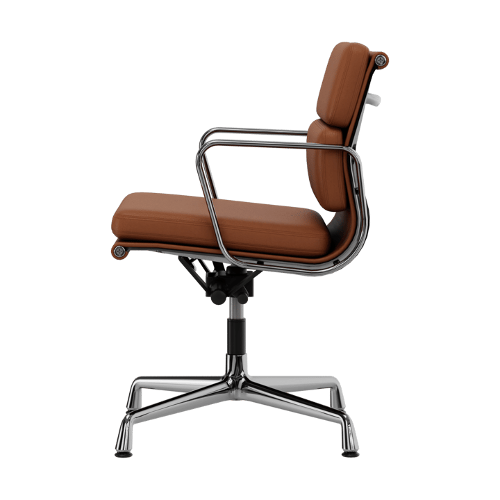 EA 231 Soft Pad Chair kontorstol filt glidere, 97 cognac leather L20-polished Vitra