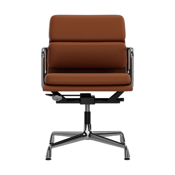 EA 231 Soft Pad Chair kontorstol filt glidere - 97 cognac leather L20-polished - Vitra