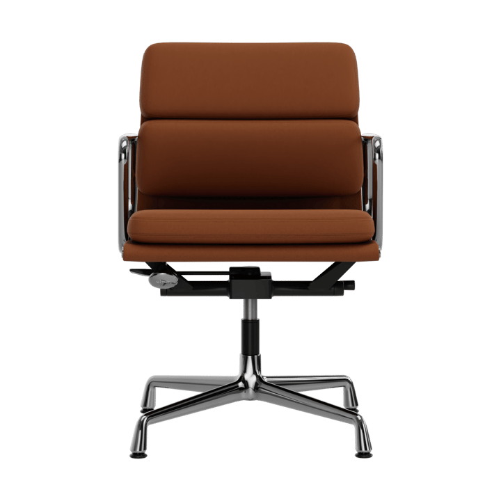 EA 231 Soft Pad Chair kontorstol filt glidere, 97 cognac leather L50-polished Vitra