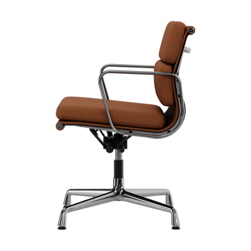 EA 231 Soft Pad Chair kontorstol filt glidere - 97 cognac skinn L50-krom - Vitra