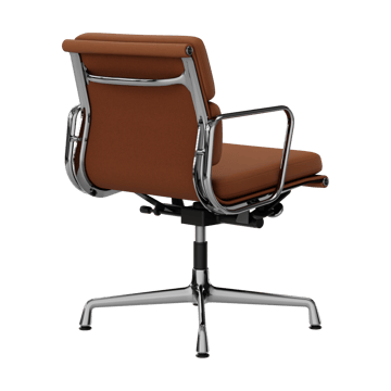 EA 231 Soft Pad Chair kontorstol filt glidere - 97 cognac skinn L50-krom - Vitra