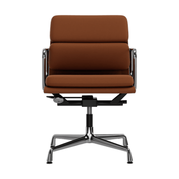 EA 231 Soft Pad Chair kontorstol filt glidere - 97 cognac skinn L50-krom - Vitra