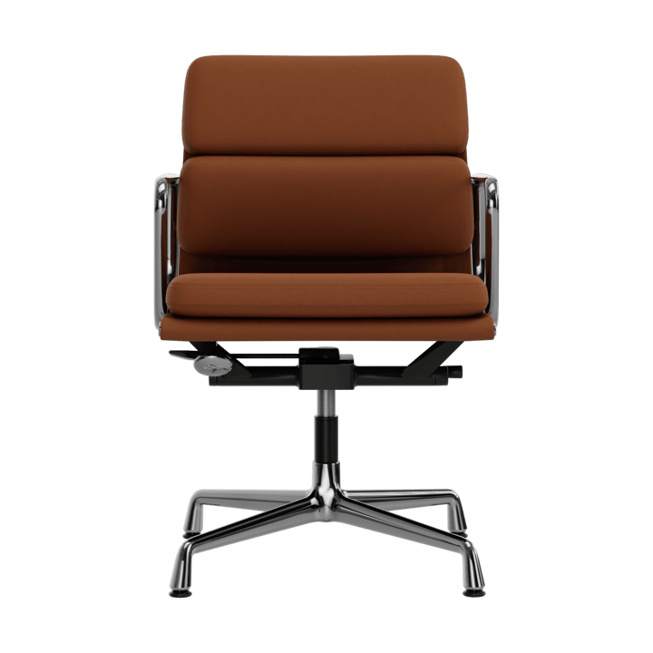 EA 231 Soft Pad Chair kontorstol filt glidere, 97 cognac skinn L50-krom Vitra