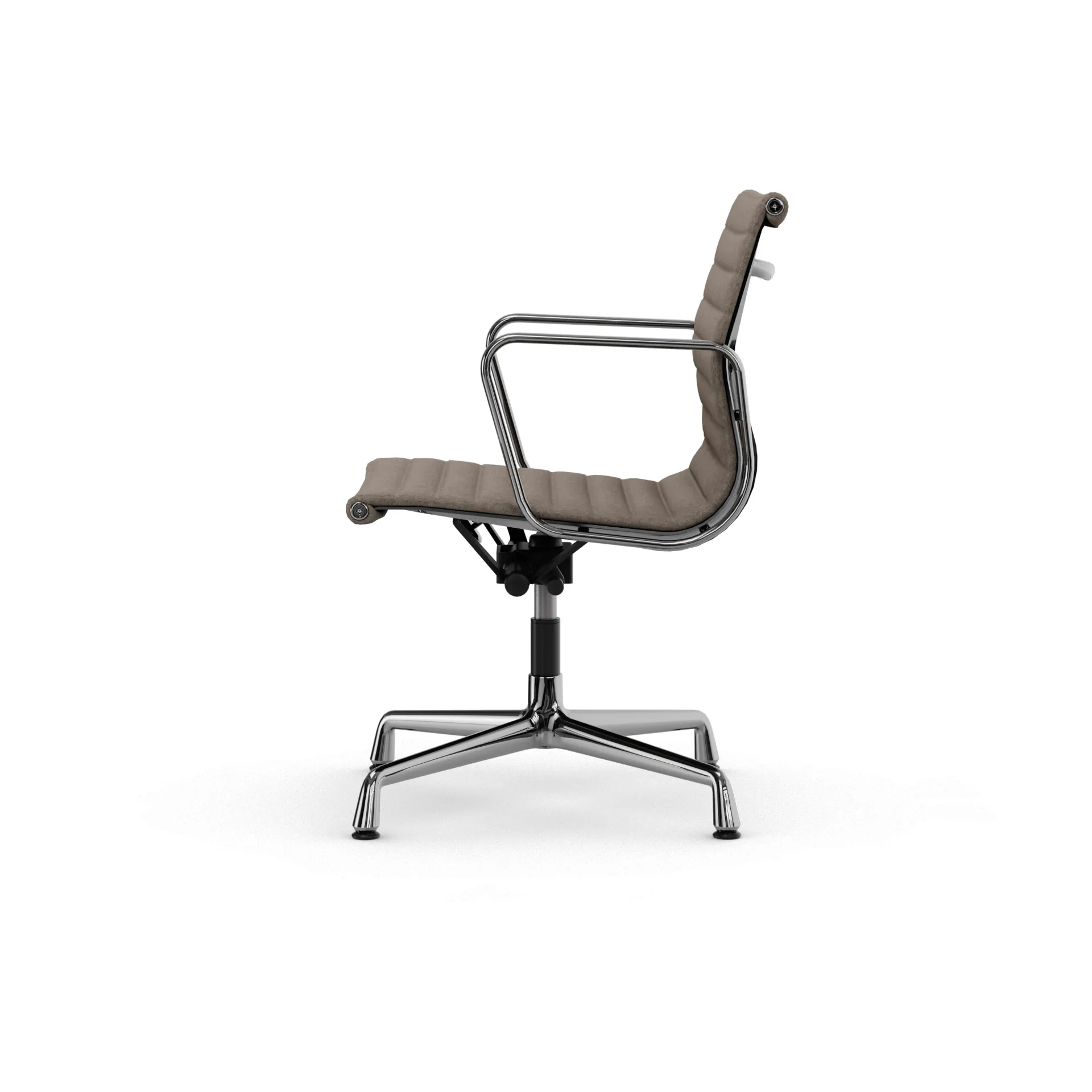 EA132 Aluminium Chair kontorstol filt glidere, 02 fossil-chrome Vitra
