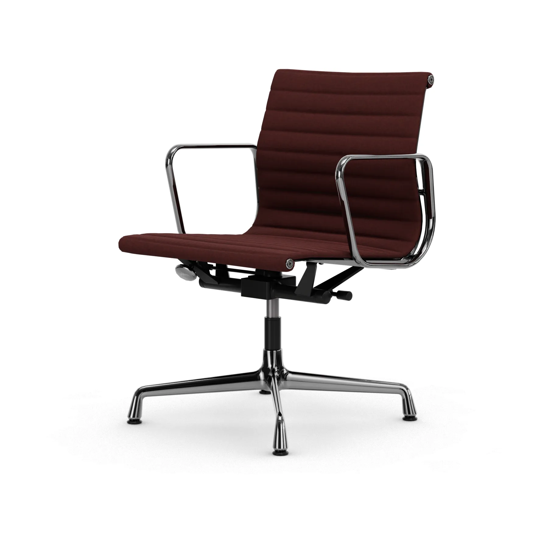 EA132 Aluminium Chair kontorstol filt glidere, 19 chestnut-polished Vitra