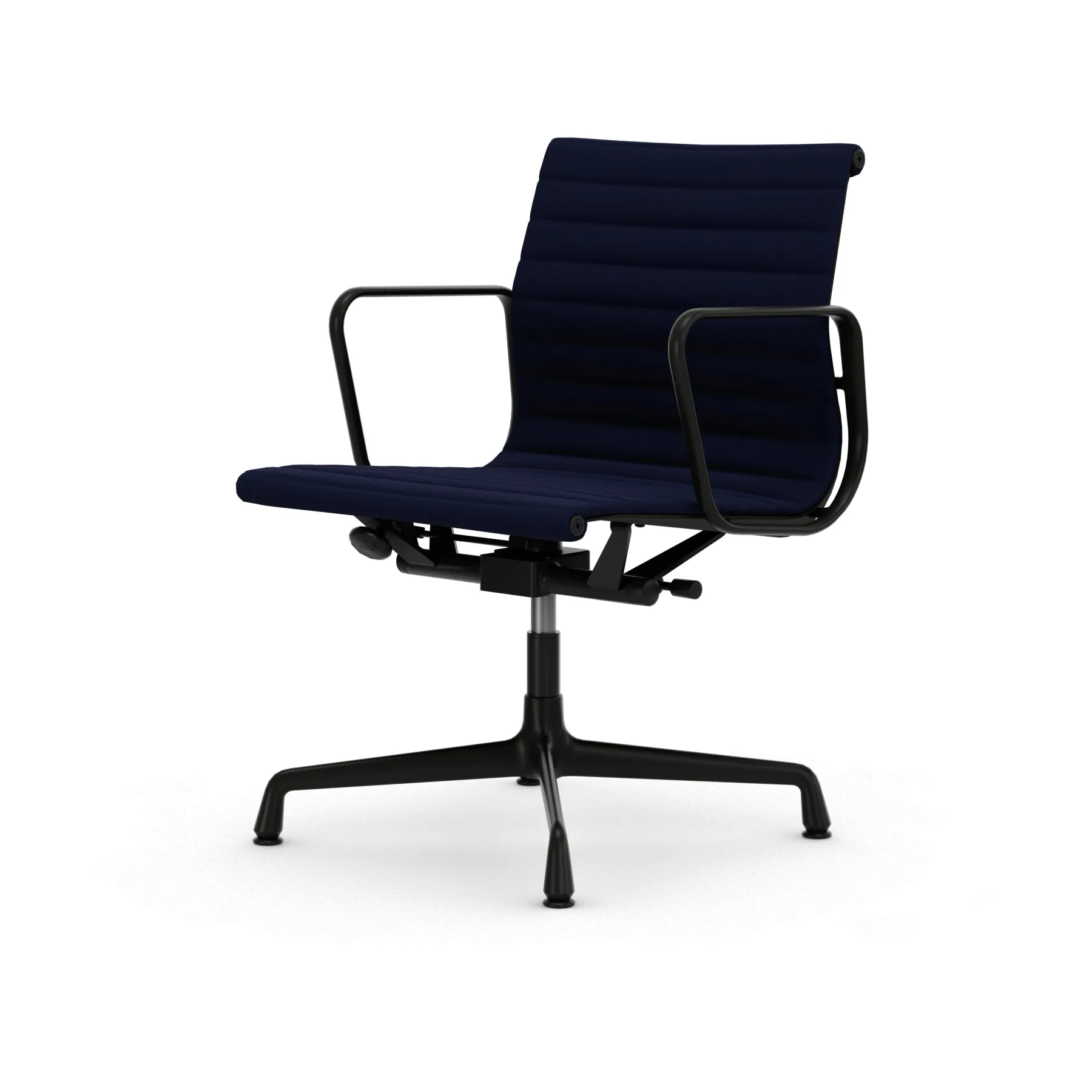 EA132 Aluminium Chair kontorstol filt glidere, 21 dark blue-deep black Vitra