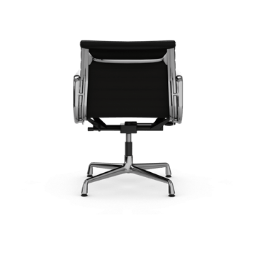 EA132 Aluminium Chair kontorstol filt glidere - 66 nero black leather-polished - Vitra