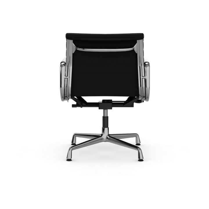 EA132 Aluminium Chair kontorstol filt glidere, 66 nero black leather-polished Vitra