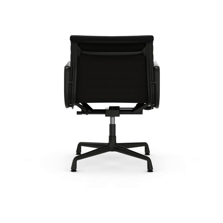 EA132 Aluminium Chair kontorstol filt glidere, 66 nero leather L20-dyp svart Vitra