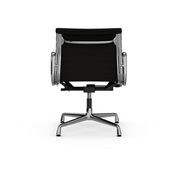 EA132 Aluminium Chair kontorstol filt glidere - 66 nero leather L50-krom - Vitra