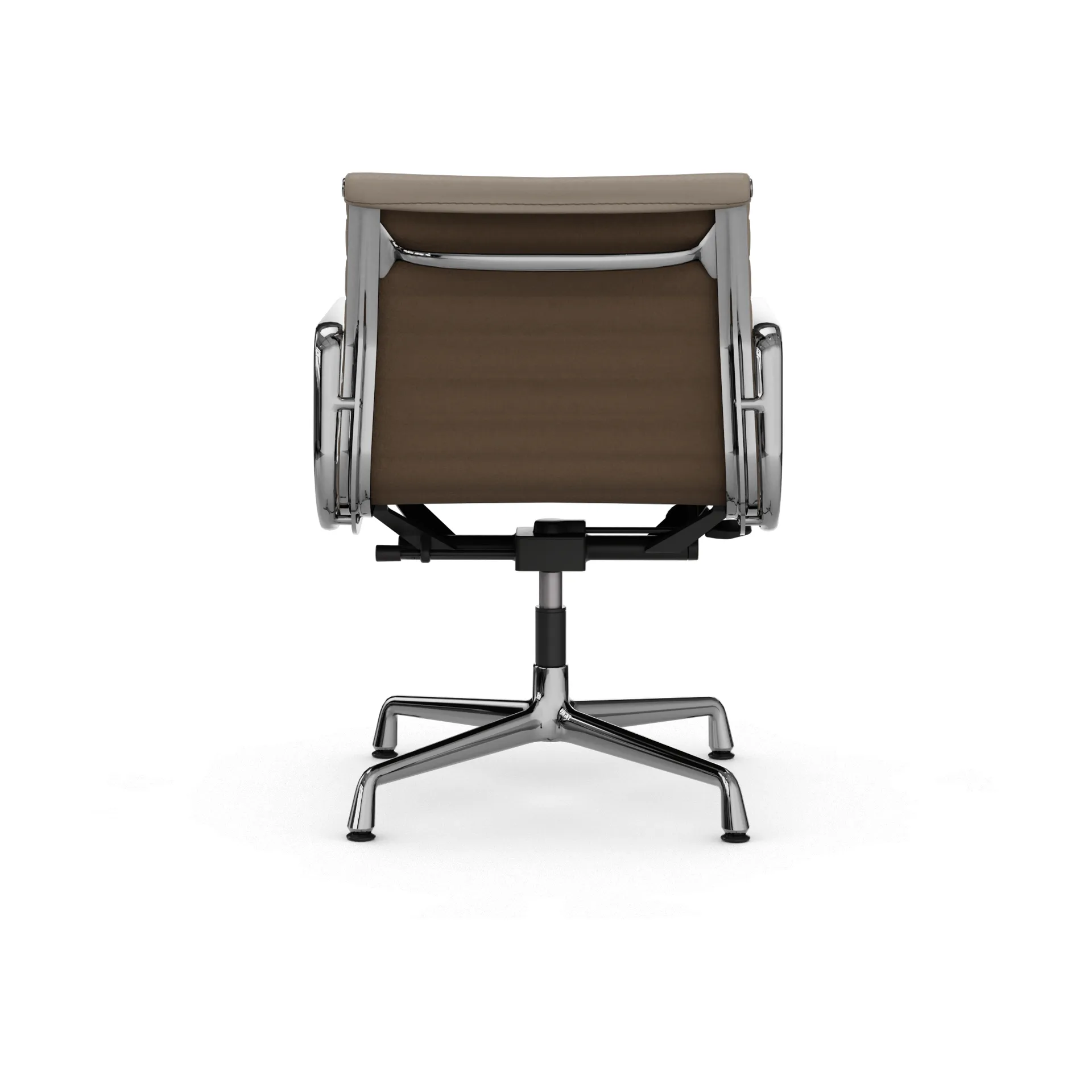 EA132 Aluminium Chair kontorstol filt glidere, 71 sand leather L20-polert Vitra