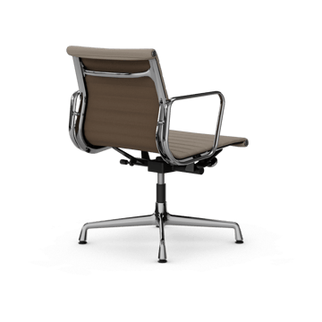 EA132 Aluminium Chair kontorstol filt glidere - 71 sand leather L20-polert - Vitra