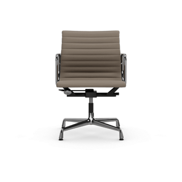 EA132 Aluminium Chair kontorstol filt glidere - 71 sand leather L20-polert - Vitra