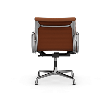 EA132 Aluminium Chair kontorstol filt glidere - 97 cognac leather L20-polished - Vitra