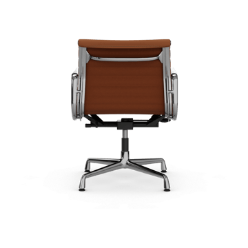 EA132 Aluminium Chair kontorstol filt glidere - 97 cognac leather L50-polished - Vitra
