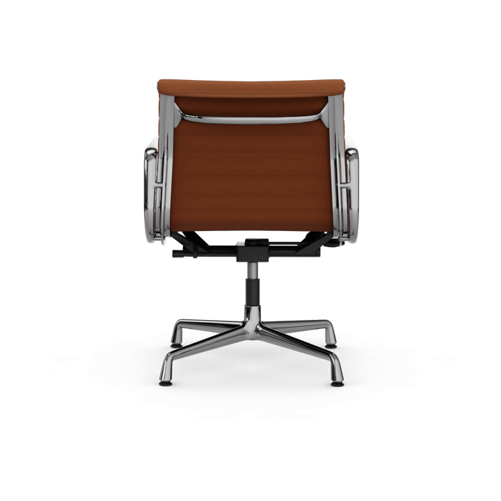 EA132 Aluminium Chair kontorstol filt glidere, 97 cognac skinn L50-krom Vitra
